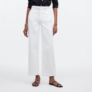 Madewell White Flare & Wide Leg Jeans